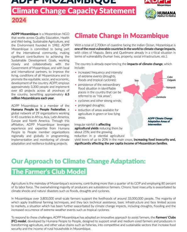 ADPP Mozambique Climate Change Capacity Statement