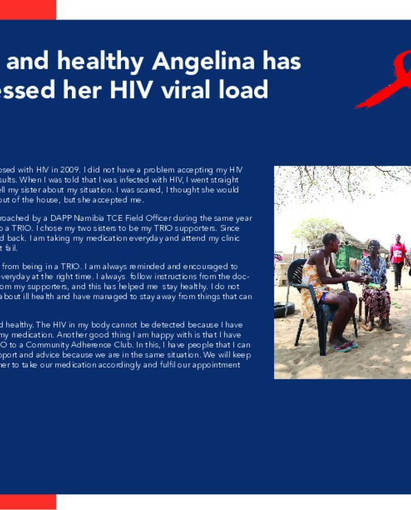 Happy and Healthy Angelina has suppressed her viral load